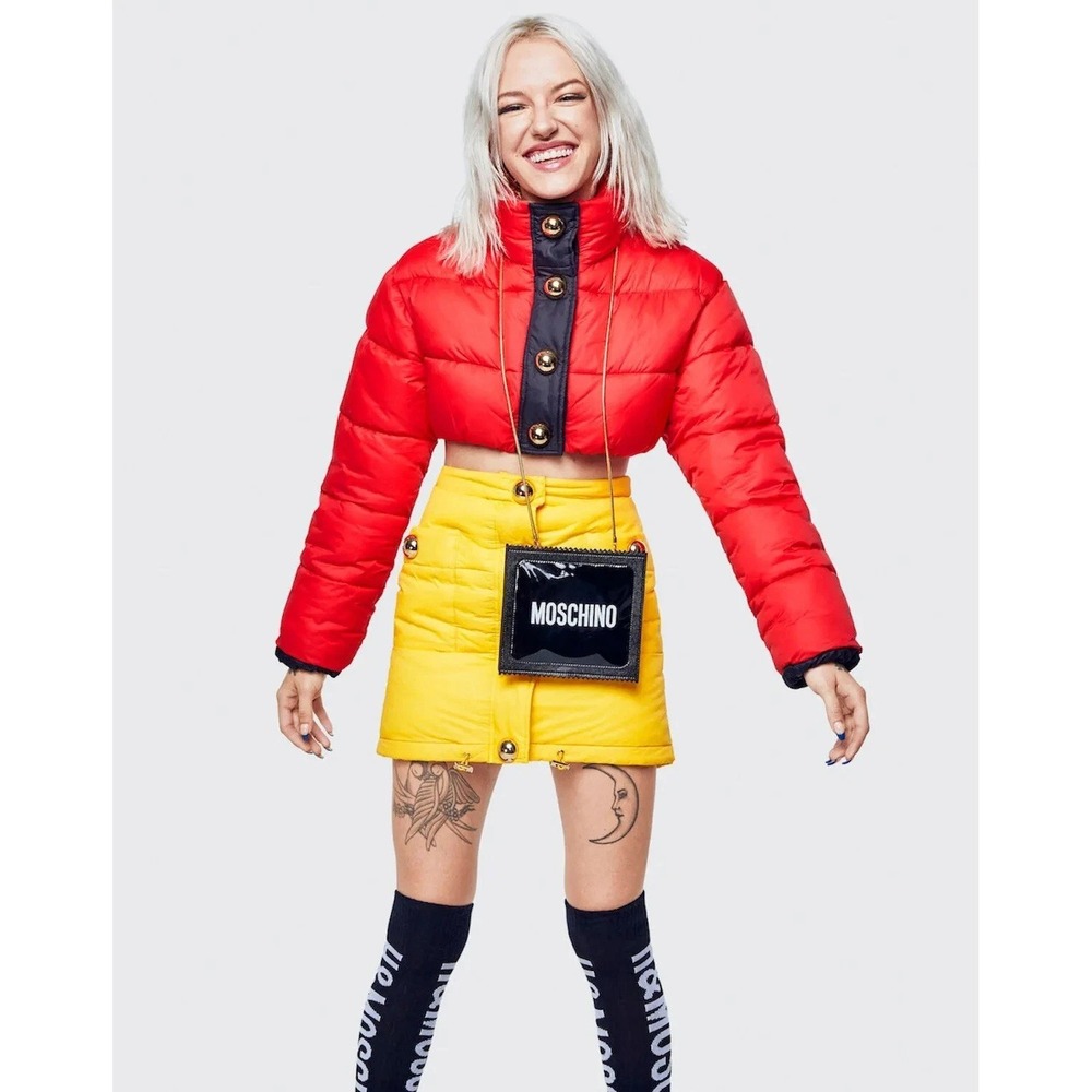Moschino H&M by Jeremy Scott‎ Yellow Puffy Skirt EU 38/US 6 A2 - Picture 3 of 12